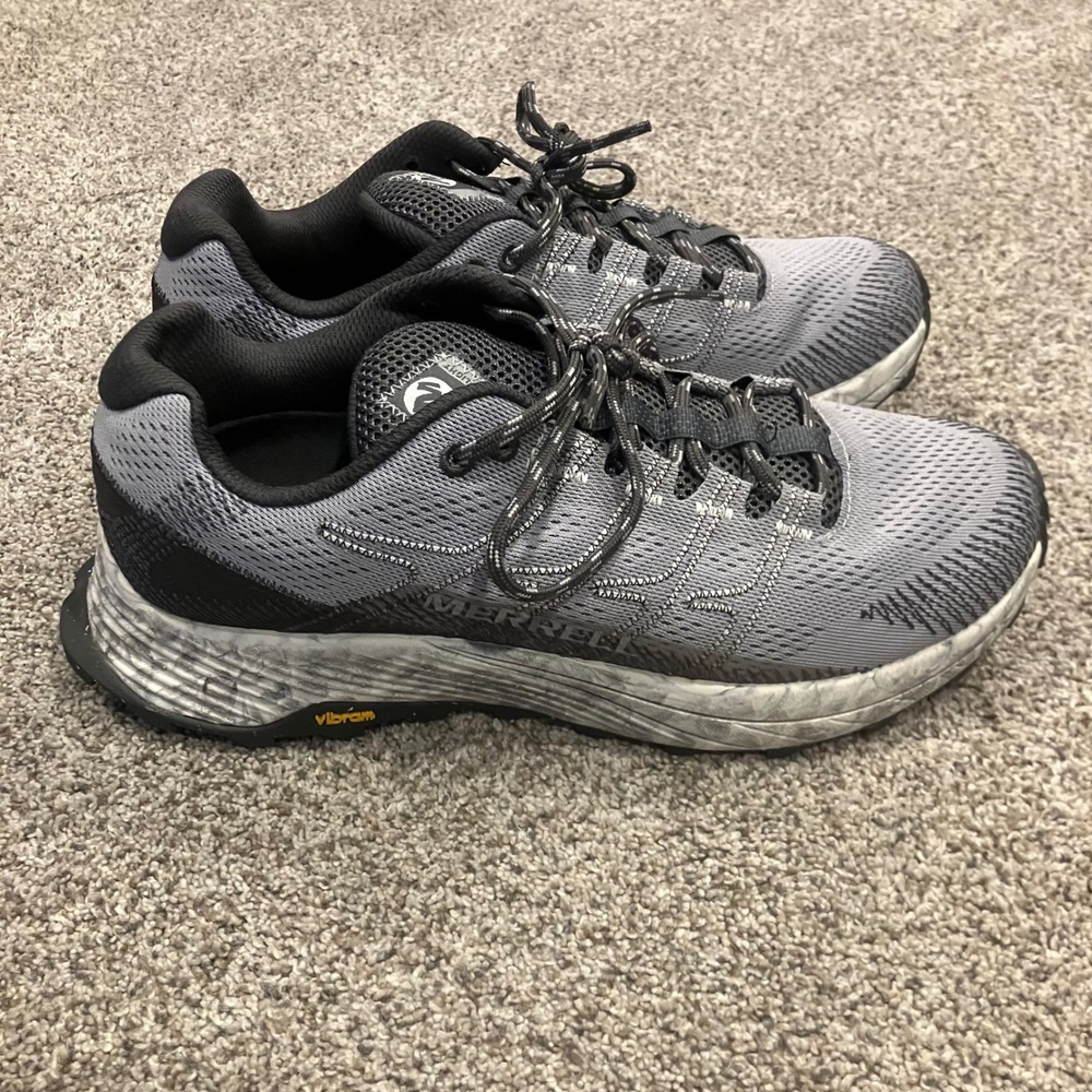 Merrell Moab Flight Womens 8.5 Grey Trail Running Shoes Vibram Sole Technical
